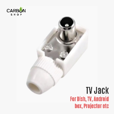 Picture of TV Jack Dish cable 3 Pcs/5 Pcs/10 Pcs/15 Pcs/25 Pcs/50 Pcs/75 Pcs/100 Pcs White for TV Monitor Android Box Projector etc Plastic