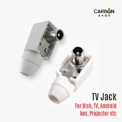 Picture of TV Jack Dish cable 3 Pcs/5 Pcs/10 Pcs/15 Pcs/25 Pcs/50 Pcs/75 Pcs/100 Pcs White for TV Monitor Android Box Projector etc Plastic