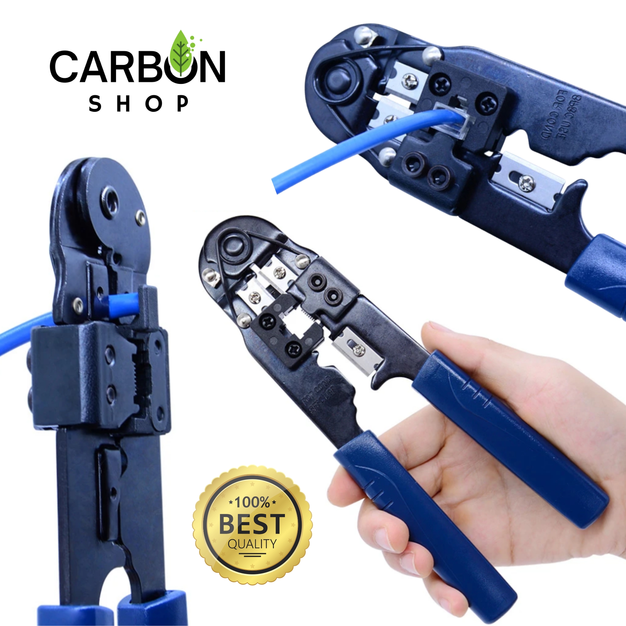 Picture of MX-3002 Network Ethernet Lan Cable Crimping Pliers Portable Wire Stripper Crimping Tool Multifunctional for Cat5 Cat6 Ethernet Cable Crimper for RJ45