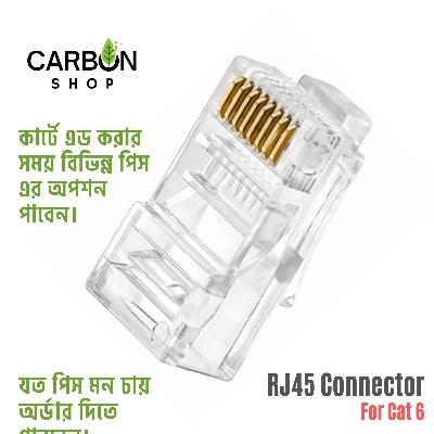Picture of RJ45 Connector for Cat 5 Cat 6 Cat 7 Cable Network Unshielded RJ45 Plug Ethernet Gold Plated Network Connector Perforated Crystal Head White Cat5 Cat6 10 Pcs/25 Pcs/50 Pcs/75 Pcs/100 Pcs/200 Pcs/300 Pcs/400 Pcs/500 Pcs/1000 Pcs