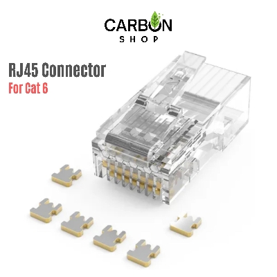 Picture of RJ45 Connector for Cat 5 Cat 6 Cat 7 Cable Network Unshielded RJ45 Plug Ethernet Gold Plated Network Connector Perforated Crystal Head White Cat5 Cat6 10 Pcs/25 Pcs/50 Pcs/75 Pcs/100 Pcs/200 Pcs/300 Pcs/400 Pcs/500 Pcs/1000 Pcs