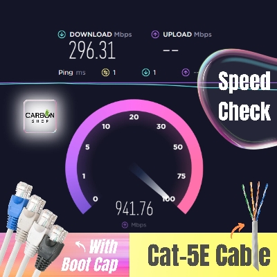 Picture of 95 M Cat5 RJ45 Ethernet LAN Network Gigabit Ethernet Cable Network Patch Cord Cable LAN Adapter Internet Copper Twisted Wire  LAN Network Cord Cable Lead 10/100/1000 Mbps 95 Meter LAN Cable Plug Connector for Laptop Mac PC CC Camera Smart TV Box Android
