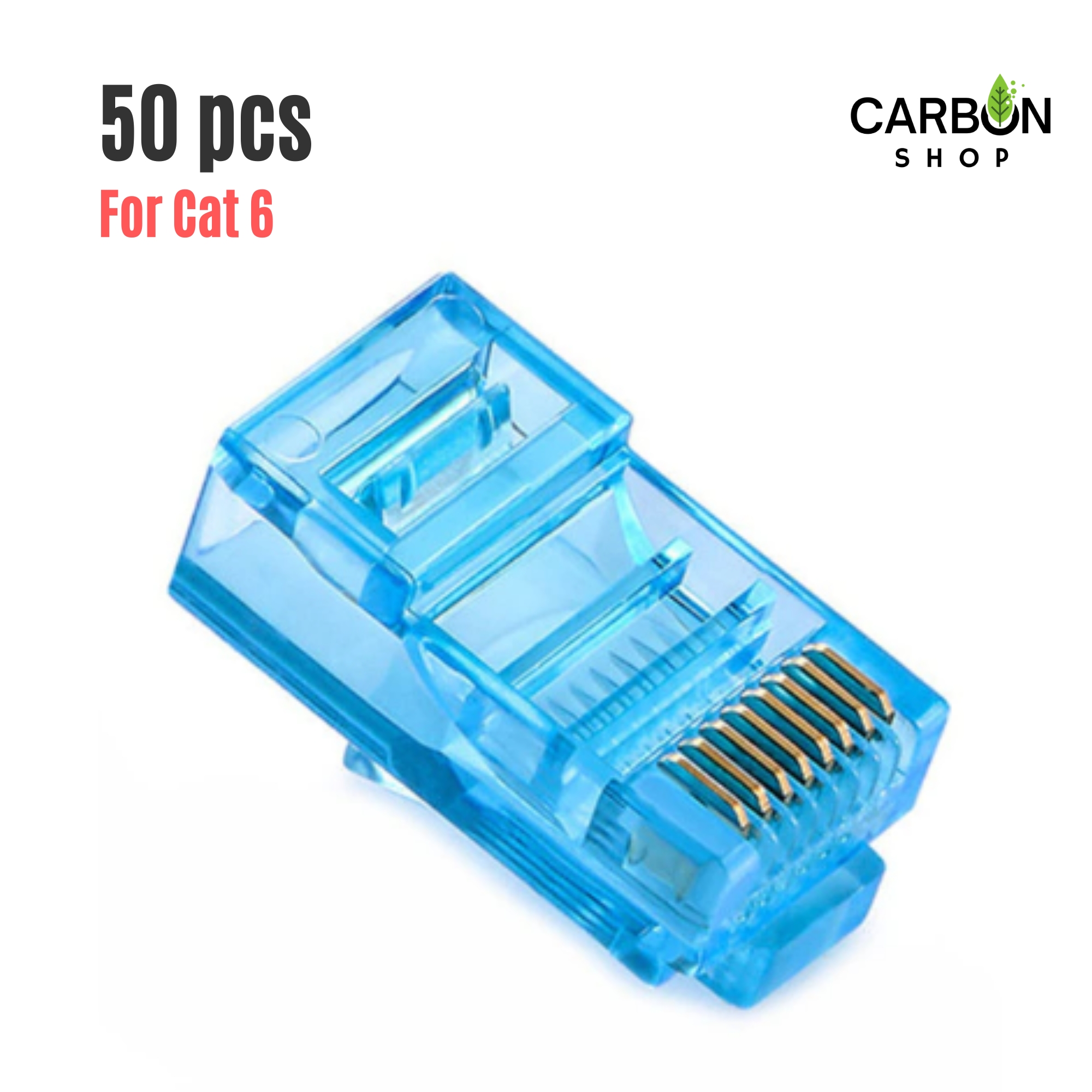 Picture of RJ45 Connector Cat 6 Connector Network Unshielded RJ45 Plug Ethernet Gold Plated Network Connector Perforated Crystal Head Jack For ONU PC Laptop CC Camera Server TV Box 10 Pcs/30 Pcs/50 Pcs/80 Pcs/100 Pcs/200 Pcs/300 Pcs/400 Pcs/500 Pcs/1000 Pcs