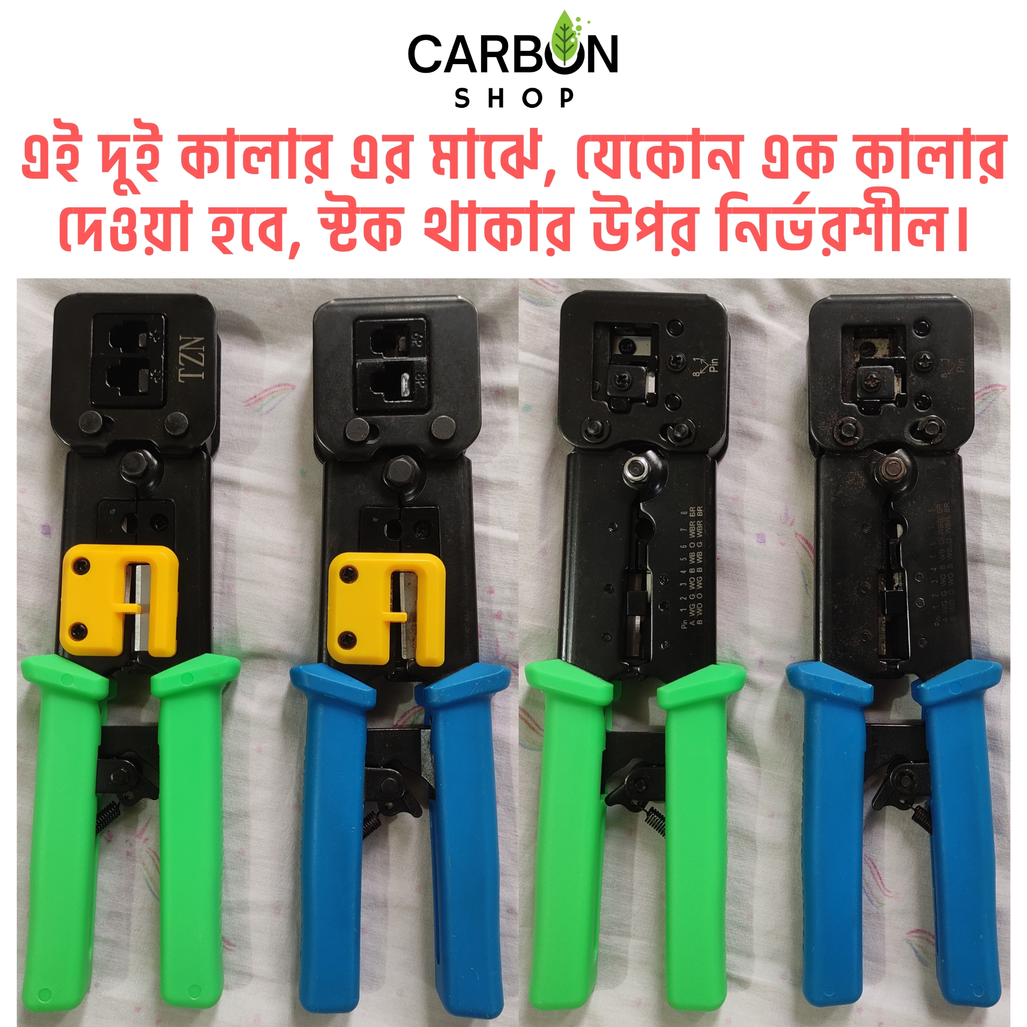 Picture of RJ45 Pass Through Connector Crimp Tool - All-in-One Professional Grade Crimper Crimping Tool Cat5, Cat5e, Cat6, Cat7 and Cat6a Ethernet Cables