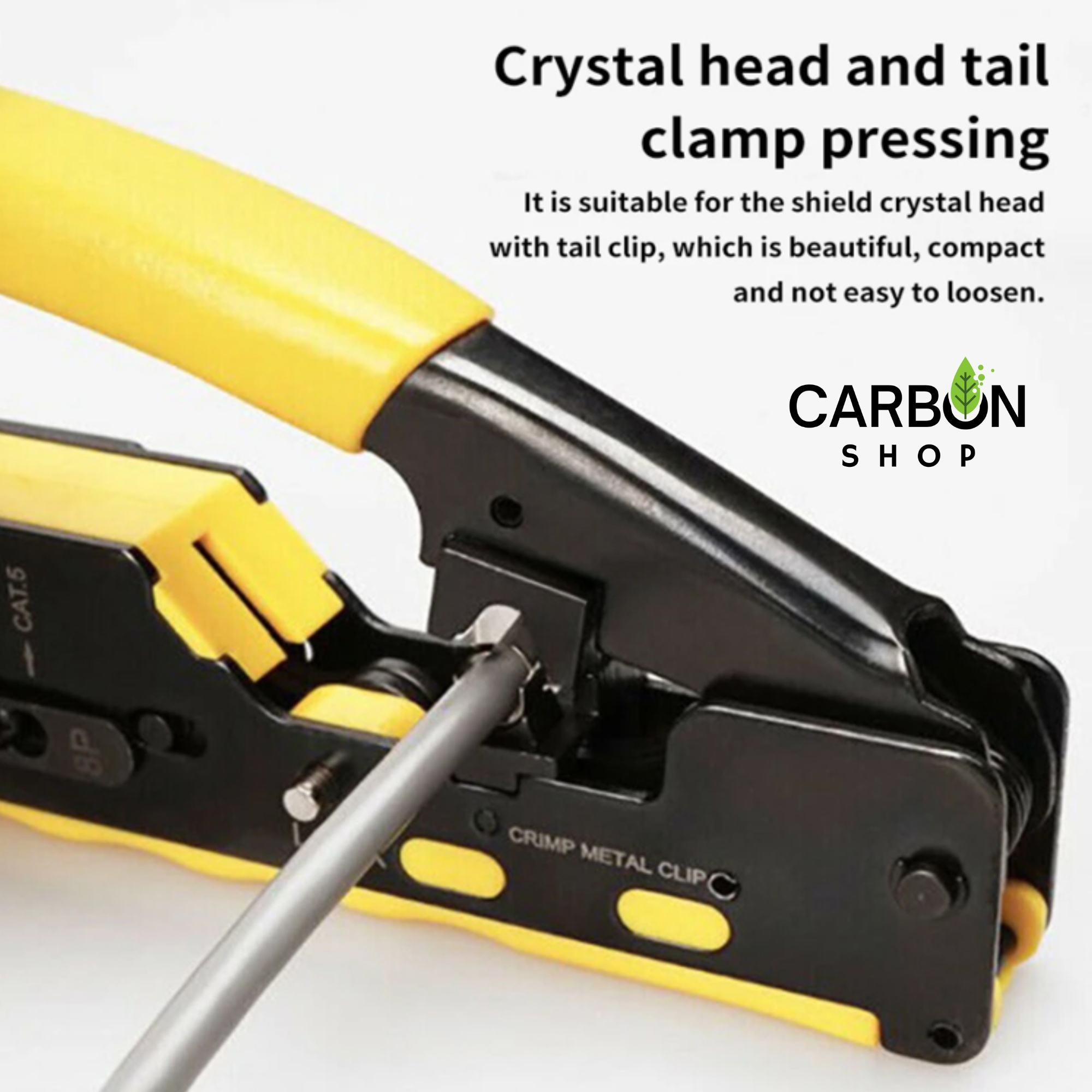 Picture of RJ45 Connector Crimp Tool - Professional Grade Crimping Plier for Cat5, Cat6, Cat7, Cat8 and Cat6a Ethernet Cables Crimper