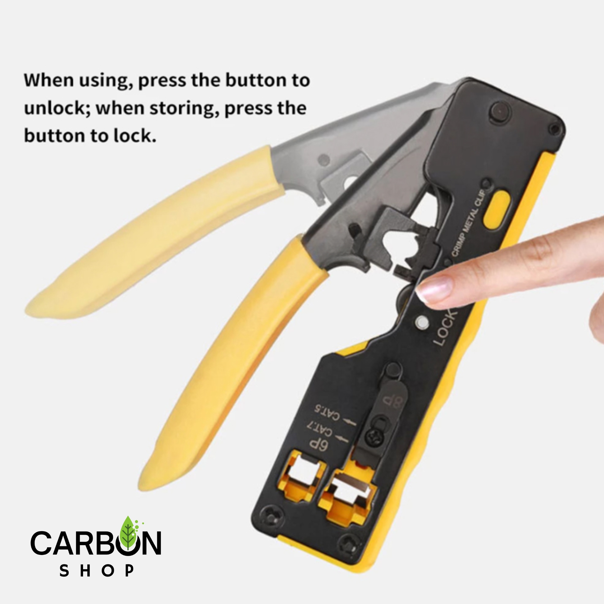 Picture of RJ45 Connector Crimp Tool - Professional Grade Crimping Plier for Cat5, Cat6, Cat7, Cat8 and Cat6a Ethernet Cables Crimper