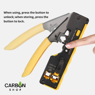 Picture of RJ45 Connector Crimp Tool - Professional Grade Crimping Plier for Cat5, Cat6, Cat7, Cat8 and Cat6a Ethernet Cables Crimper
