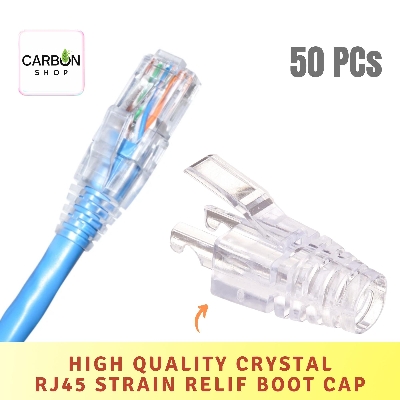 Picture of RJ45 Cat6 Cat5 Strain Relief Boots Connector Modular Crystal Boot Cover Network Cable Connector Plug Boot Strain Cover Caps 5/10/20/25/50/75/100Pcs