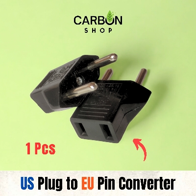 Picture of Latest Universal Travel Adapter Worldwide US 2 pin to EU 2 pin flat to round pin plug Female to Male Adapter Converter Durable Hard Plastic