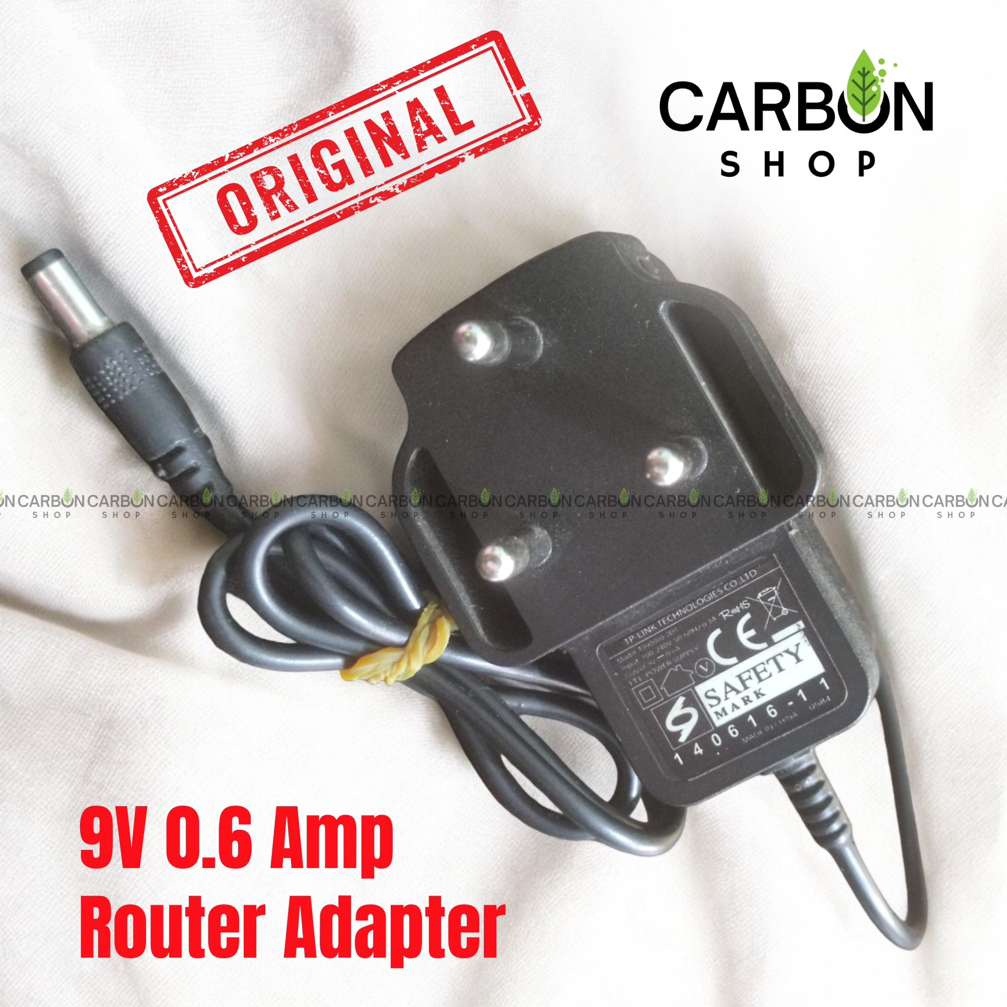 Picture of Router Adapter 9V 0.6 Amp Original adapter for router 9 Volt 0.6 Amp Charger Power Supply for Router DC