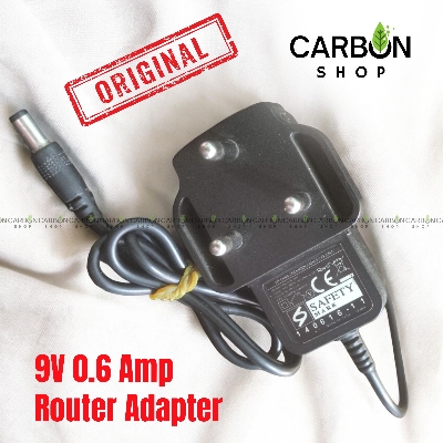 Picture of Router Adapter 9V 0.6 Amp Original adapter for router 9 Volt 0.6 Amp Charger Power Supply for Router DC