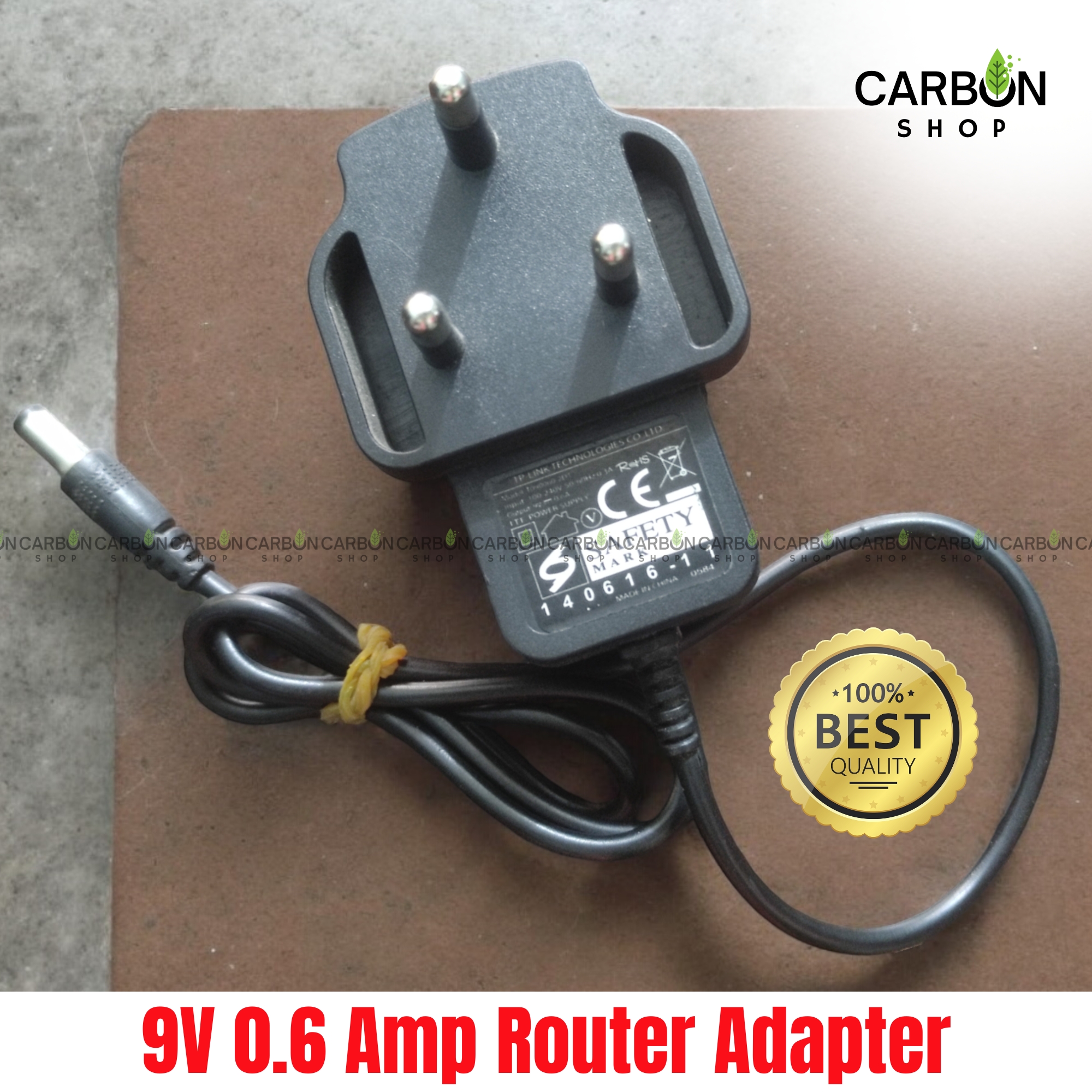 Picture of Router Adapter 9V 0.6 Amp Original adapter for router 9 Volt 0.6 Amp Charger Power Supply for Router DC