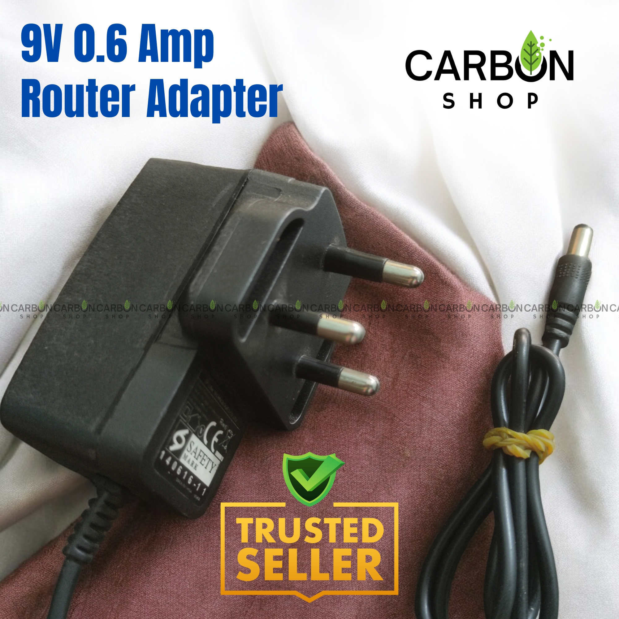 Picture of Router Adapter 9V 0.6 Amp Original adapter for router 9 Volt 0.6 Amp Charger Power Supply for Router DC
