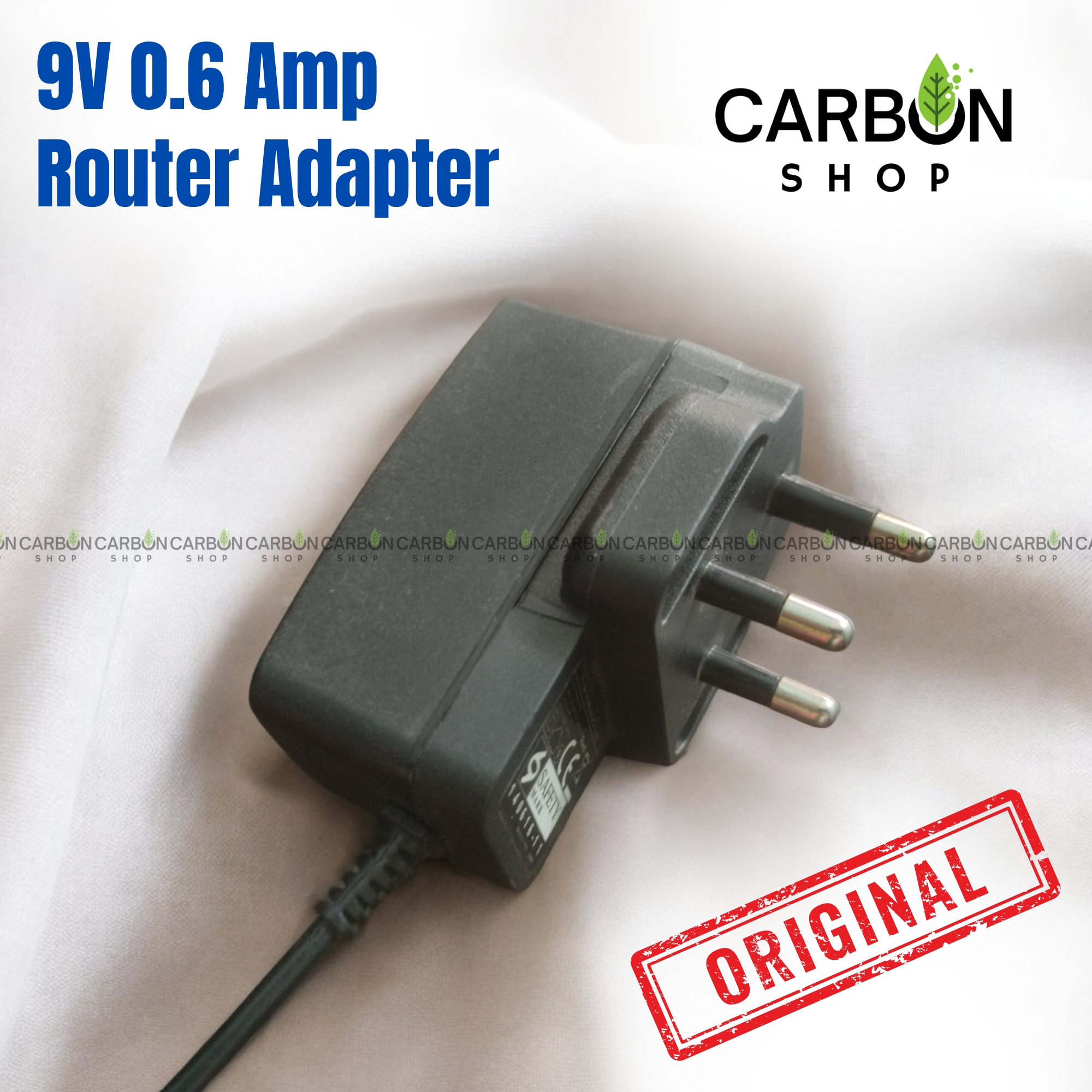 Picture of Router Adapter 9V 0.6 Amp Original adapter for router 9 Volt 0.6 Amp Charger Power Supply for Router DC