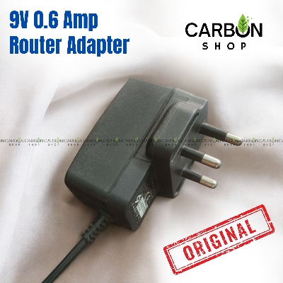Picture of Router Adapter 9V 0.6 Amp Original adapter for router 9 Volt 0.6 Amp Charger Power Supply for Router DC