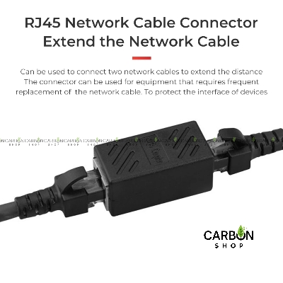 Picture of 2 Pcs Rj45 Lan Jointer Ethernet Lan Cable Joiner Coupler Connector Coupler Jointer Female To Female CAT6 Cable Gigabit Network Ethernet LAN Connector Adapter Black