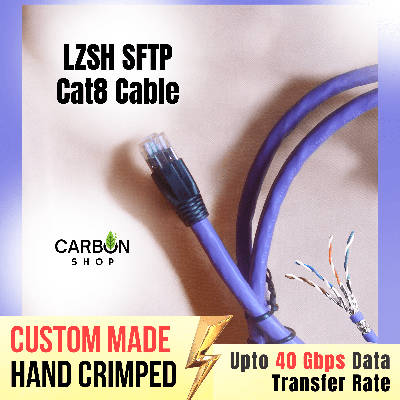 Picture of 5 Meter Ethernet Cable Cat8 Cable 40Gbps 2000Mhz Pure Copper Internet Ethernet Network 23AWG RJ45 Shielded Indoor LAN Cat 8 Cable SFTP Ethernet Cat-8 Cable CAT8 40Gbps 2000MHz for Gaming, Router, PC, PS4 - High Speed Reliable and Stable Connectivity