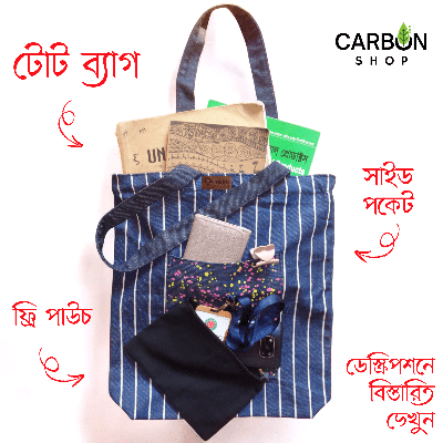 Picture of Canvas Tote Bag for Girls & Women – Trendy Top Handle Handbag with Mini Pouch, Zipper Closure, Stylish College & Shopping Bag (2-in-1 Combo)