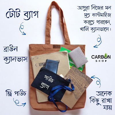 Picture of Canvas Tote Bag for Girls & Women – Trendy Top Handle Handbag with Mini Pouch, Zipper Closure, Stylish College & Shopping Bag (2-in-1 Combo)