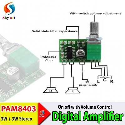 Picture of PAM8403 with Volume Comtrol Amplifier
