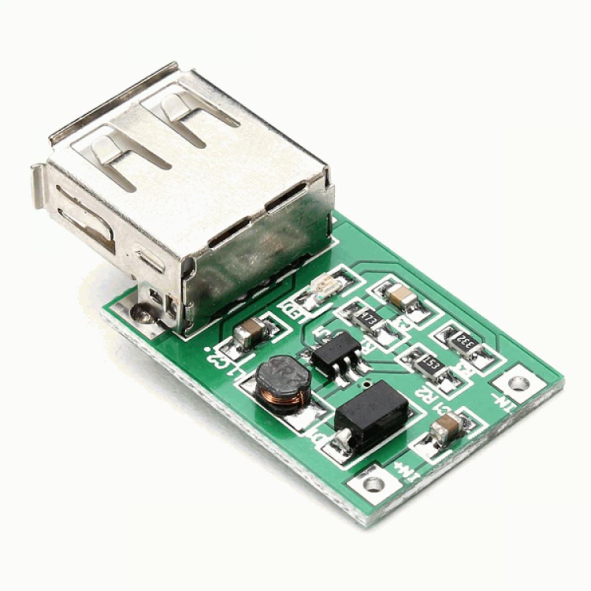 Picture of USB Mobile Power Supply Module DC-DC 2V-5V to 5V 1200MA 1.2A Step-Up Boost - Green