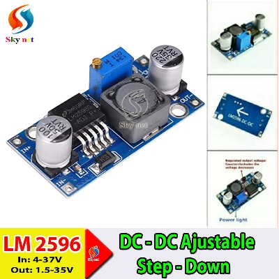 Picture of LM2596 power supply module DC-DC BUCK 3A adjustable buck module regulator ultra LM2596S Step down 24V switch 12V 5V 3V