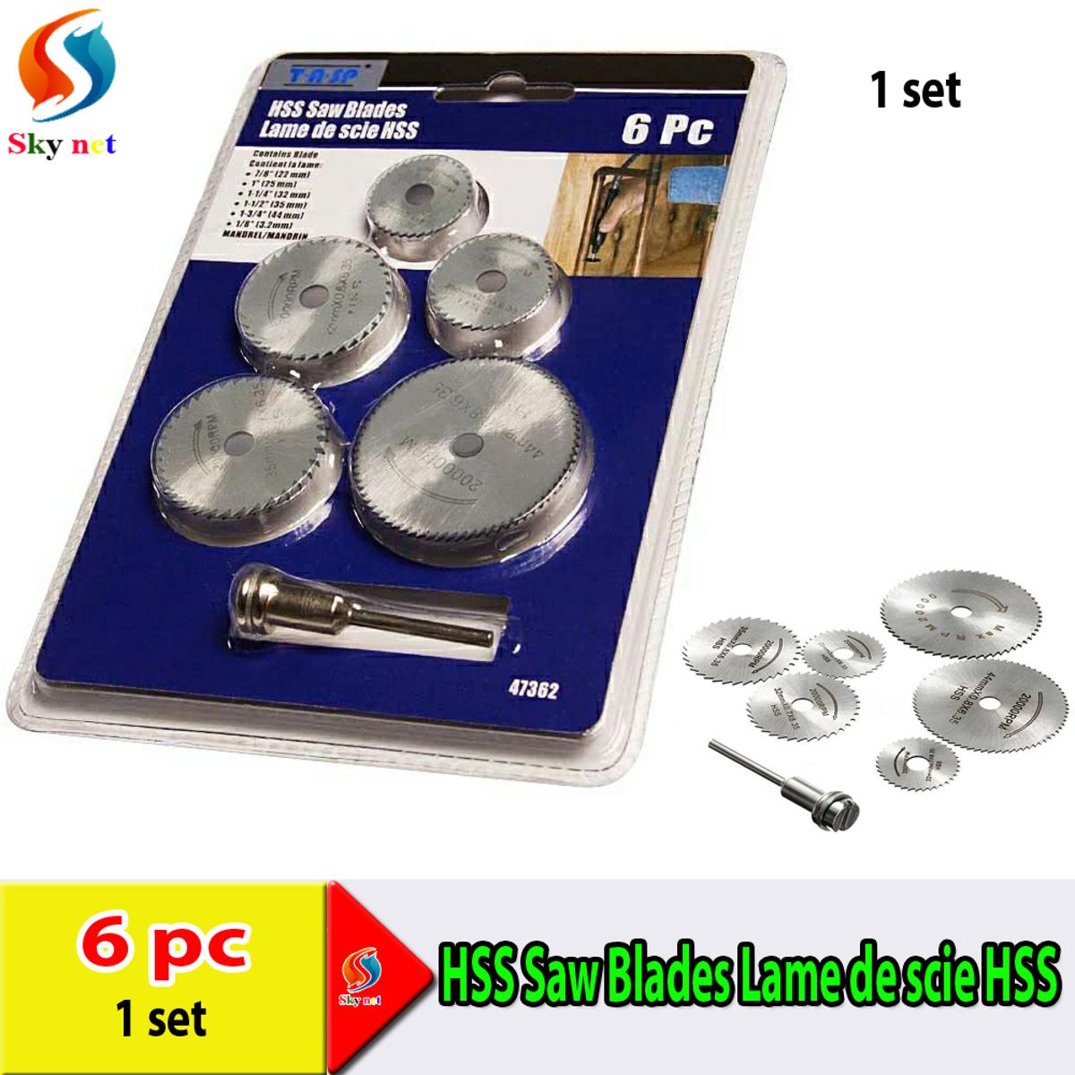 Picture of Mini Circular Saw Blade Set HSS Cutting Disc Rotary Diamond Saw Blade Silver Cutting Discs Tool Accessories Compatialble for Shank For Dremel Drill Fit Rotary Tool- Wood Plastic Aluminum