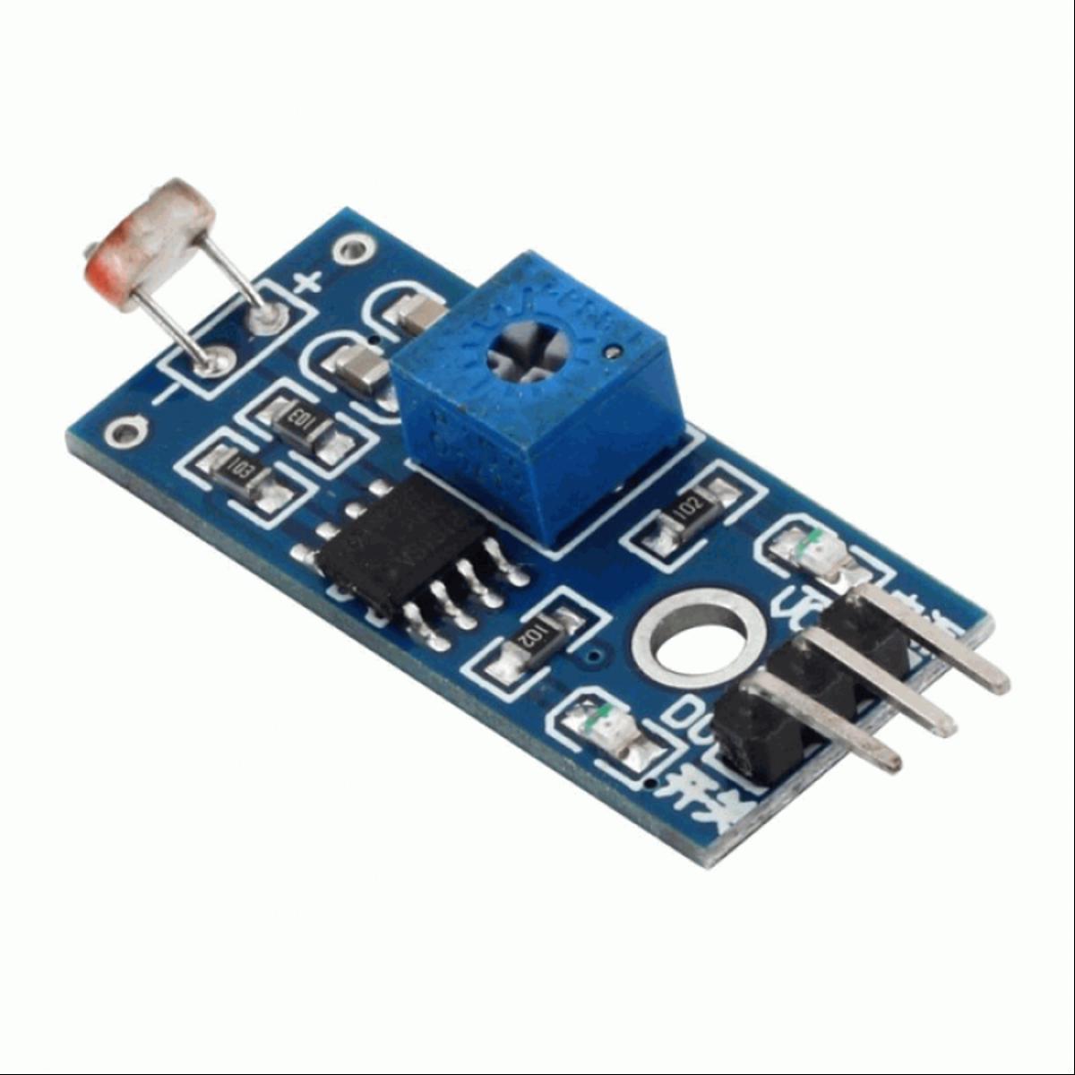 Picture of 5V LDR Sensor Module 3 Pin DC 3.3-5V Photo-resistor Photo Cell Light Depe-ndent Resistor LDR Sensor For Night Light Street Light Sensor Automatic Headlight Dim-mer Control Photo Light Sensor