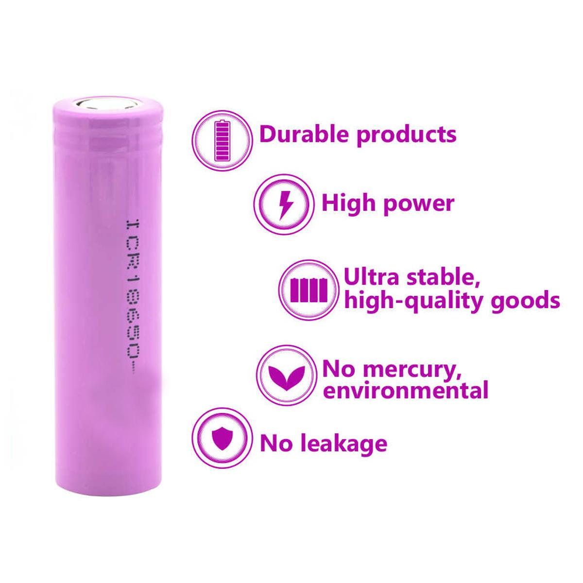 Picture of 18650 Lithium-ion Power Bank Battery 3.7V 1200mAh 26F Rechargeable Good Quality for DIY Power Bank LED Torch Toys