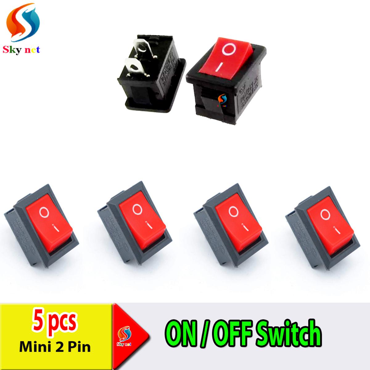 Picture of 5 Pc  Electronics Mini 2 Pin SPST on/OFF Switch for Electronic Circuit PCB for Project or Experiment