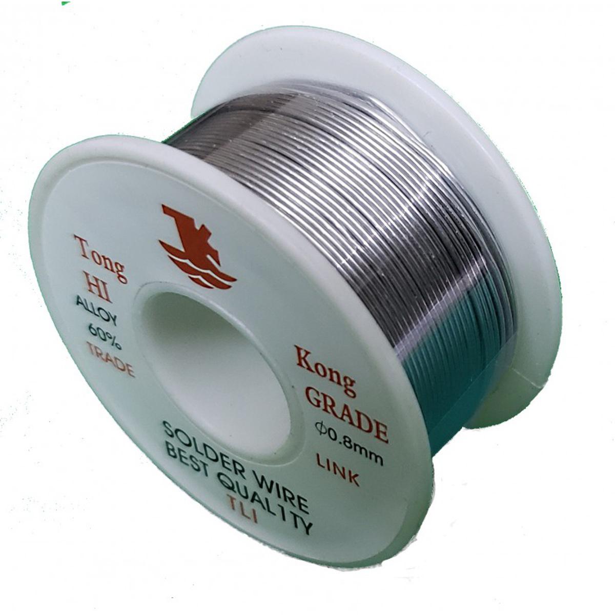 Picture of Tong Kong Soldering Lead 60% Alloy Welding Solder Wire Spool Reel 0.8mm DIY Hobbyists Electronics