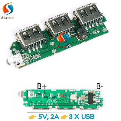 Picture of 3 portable USB power bank circuit