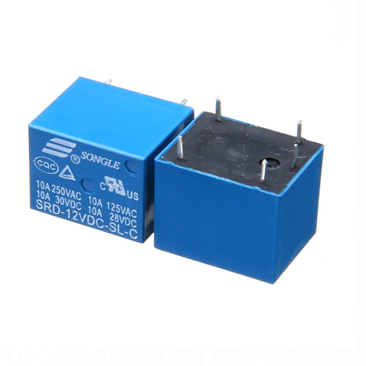 Picture of 2Pcs Mini 12V DC Power Relay SRD