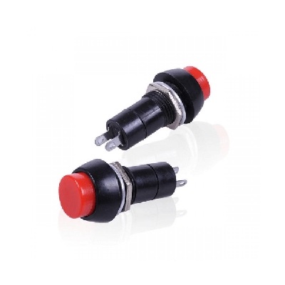 Picture of 2 Pcs Round Red Push Button Switch AC 250V 3A SPST ON-OFF Switch
