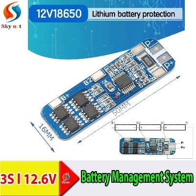 Picture of 3S 10A BMS Charger Protection Board for Pack of 3 Li-ion lithium Battery Cell