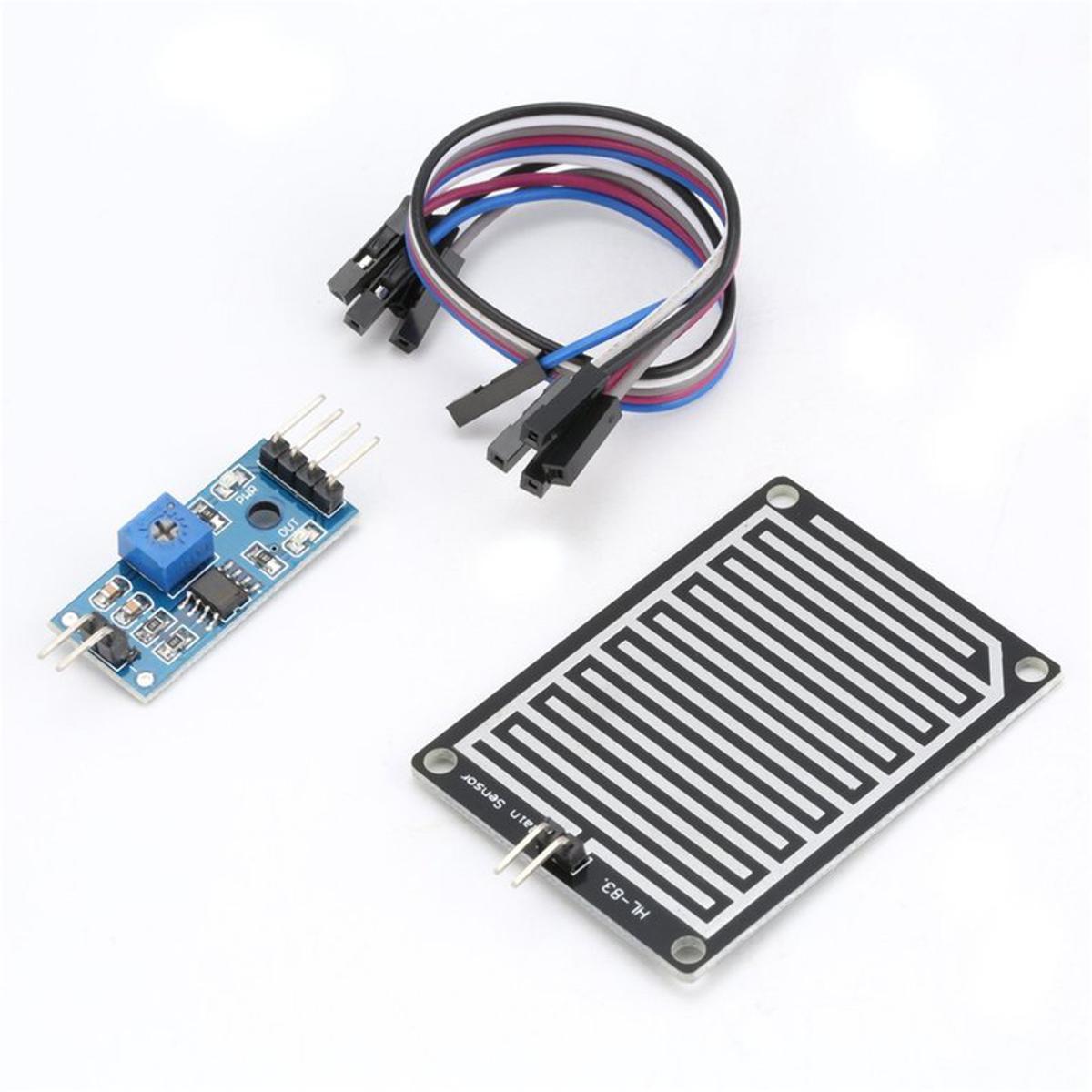 Picture of Rain Sensor Raindrops Water Detection Weather Humidity Module Kit Accessories