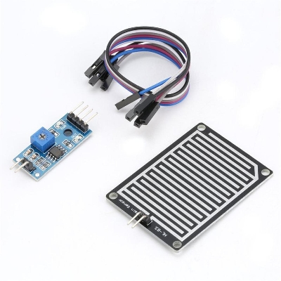 Picture of Rain Sensor Raindrops Water Detection Weather Humidity Module Kit Accessories