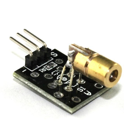 Picture of KY-008 650nm Laser sensor Module 6mm 5V 5mW Red Laser Dot Diode Copper Head for Arduino