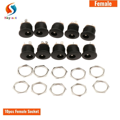 Picture of DC Female Jack Power Socket 5.5 x 2.1mm DC Connector Panel Mounting DC022 -10pcs