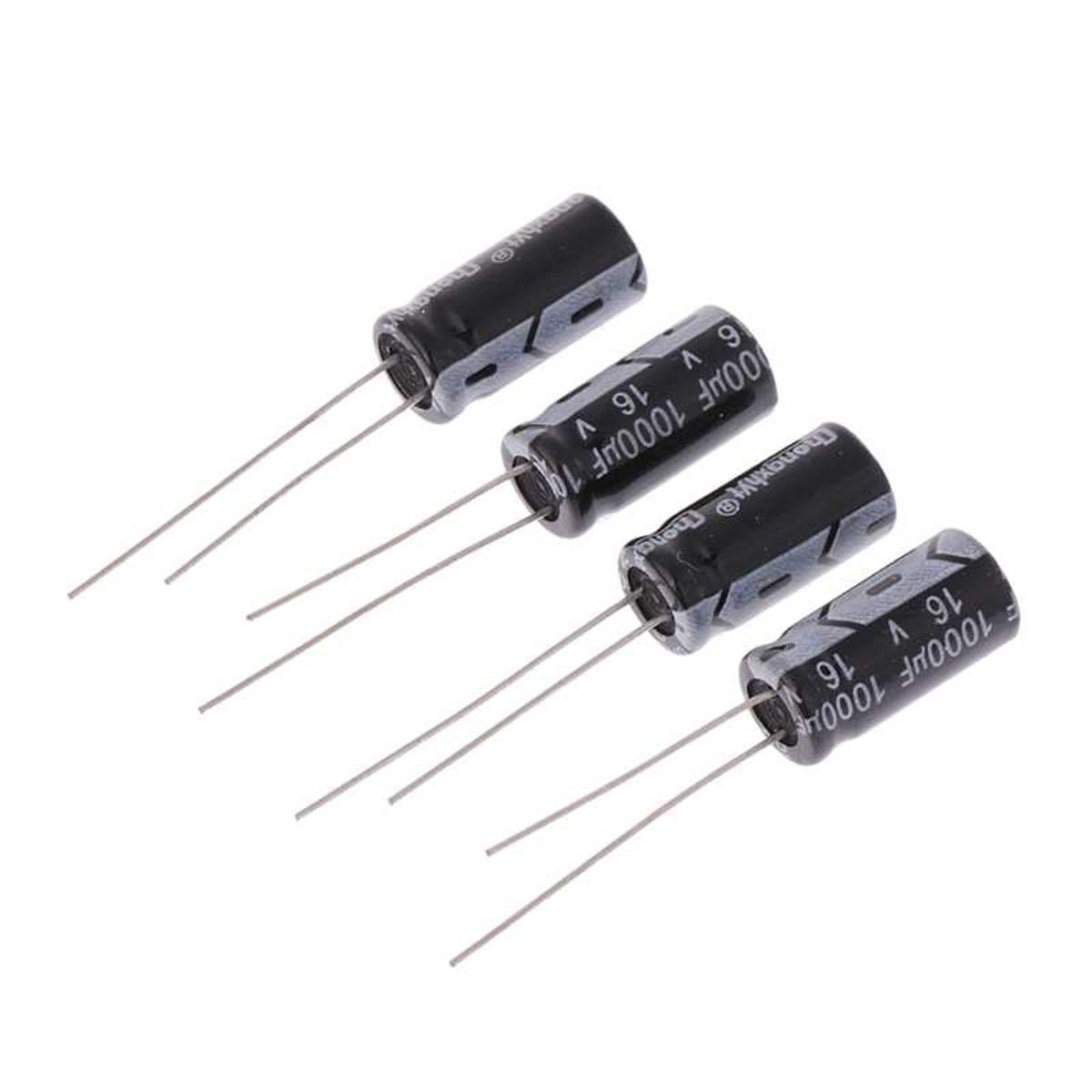 Picture of Radial 1000uF Electrolytic Capacitor 16V-5Pcs