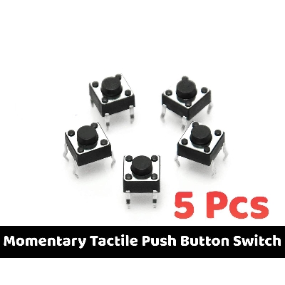 Picture of Momentary Tactile Push Button Switch- 05 Pcs