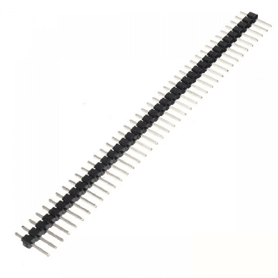 Picture of 2Pcs Male Header Pin 40×1 Straight Pins Single Row 2.54mm Pitch Pin Male Header Connector Strip For Electronics Project Breadboard Friendly