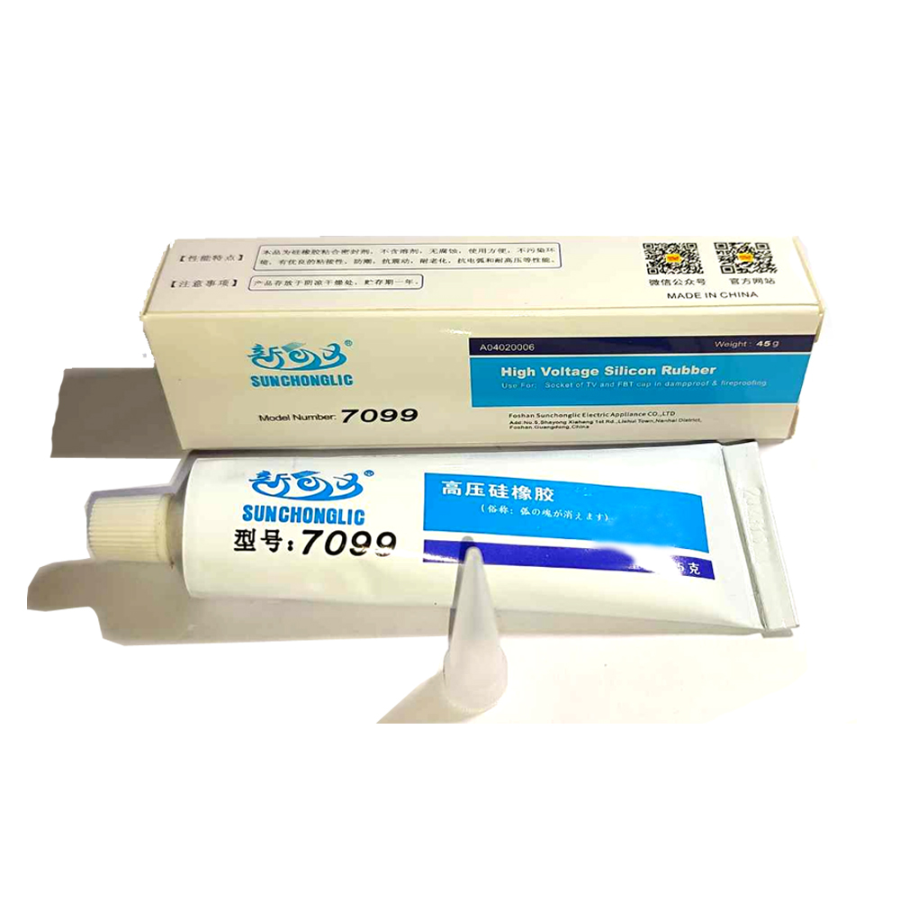Picture of Hongfa 7099 High Voltage Silicone rubber , Use for TV EHT Cap prevent High-voltage Leakage , Dampproof and Fireproofing 45g