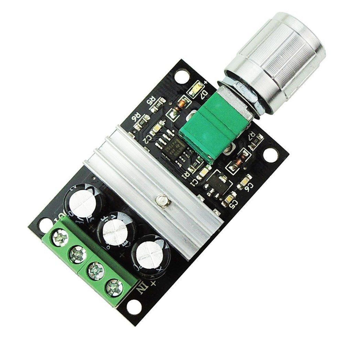 Picture of 6V 12V 24V 28V 3A 80W DC Motor Speed Controller PWM Adjustable Variable Speed Switch DC Motor Driver