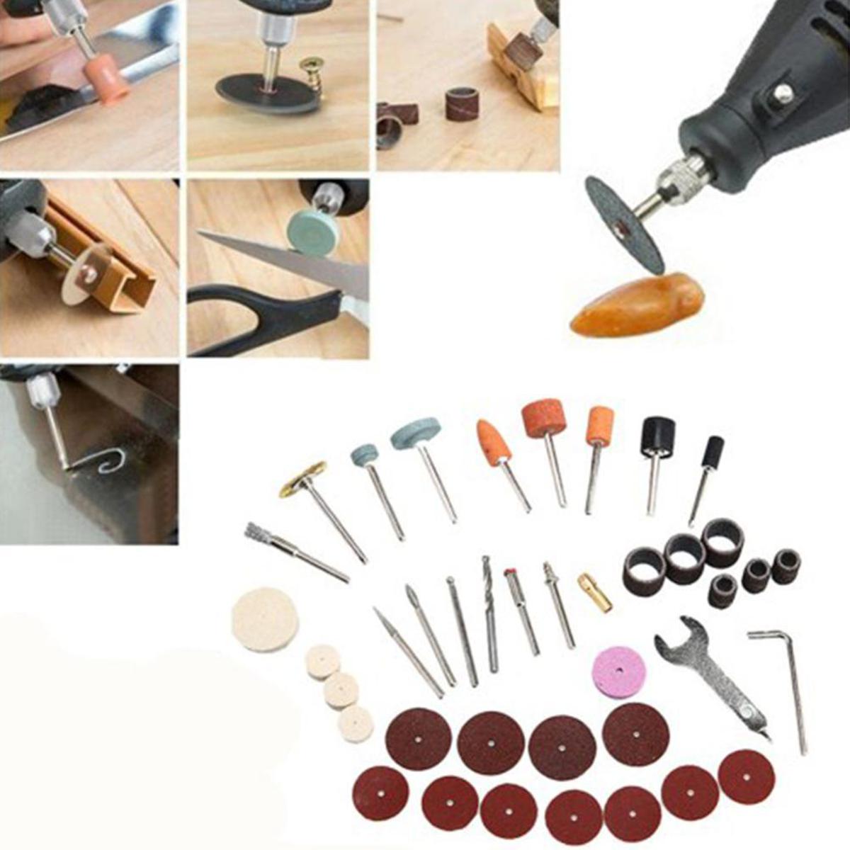 Picture of Drill Bit Rotary Tool Set Kit Accessories For 3.2 mm Shank Sanding Polish Cutting Accessory Bit Set Mini Drill Kit Abrasive Tool