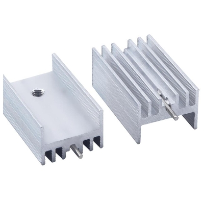 Picture of 5Pcs- 20mm TO220 TO-220 Aluminum Heat Sink 20x15x10mm Voltage Regulator Heatsinks Heat Diffuse Cooling Silver Tone For TO-220 IC MOSFET Transistors Voltage Regulators