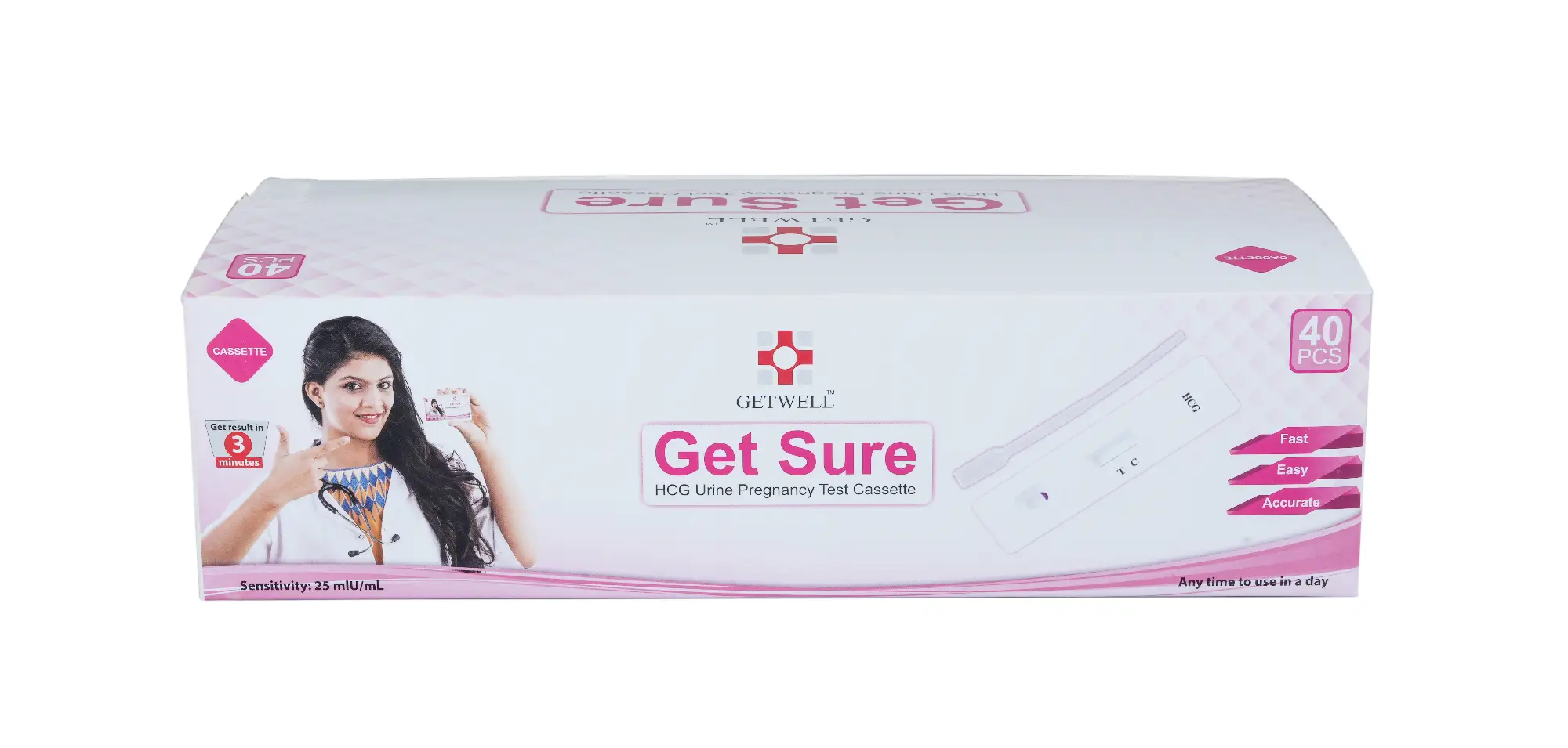 Picture of HCG PREGNANCY TEST CASSETTE (40 Pcs/Pack)