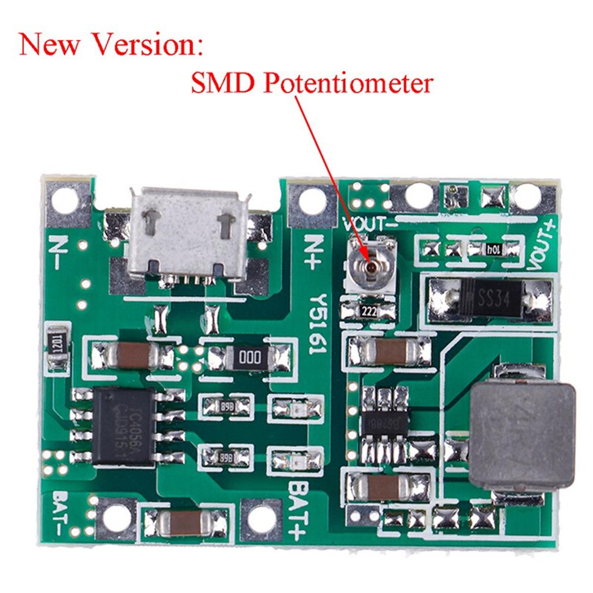Picture of 3.7V 9V 5V 2A Adjustable Step Up 18650 Lithium Battery Charging Discharge Integrated Module