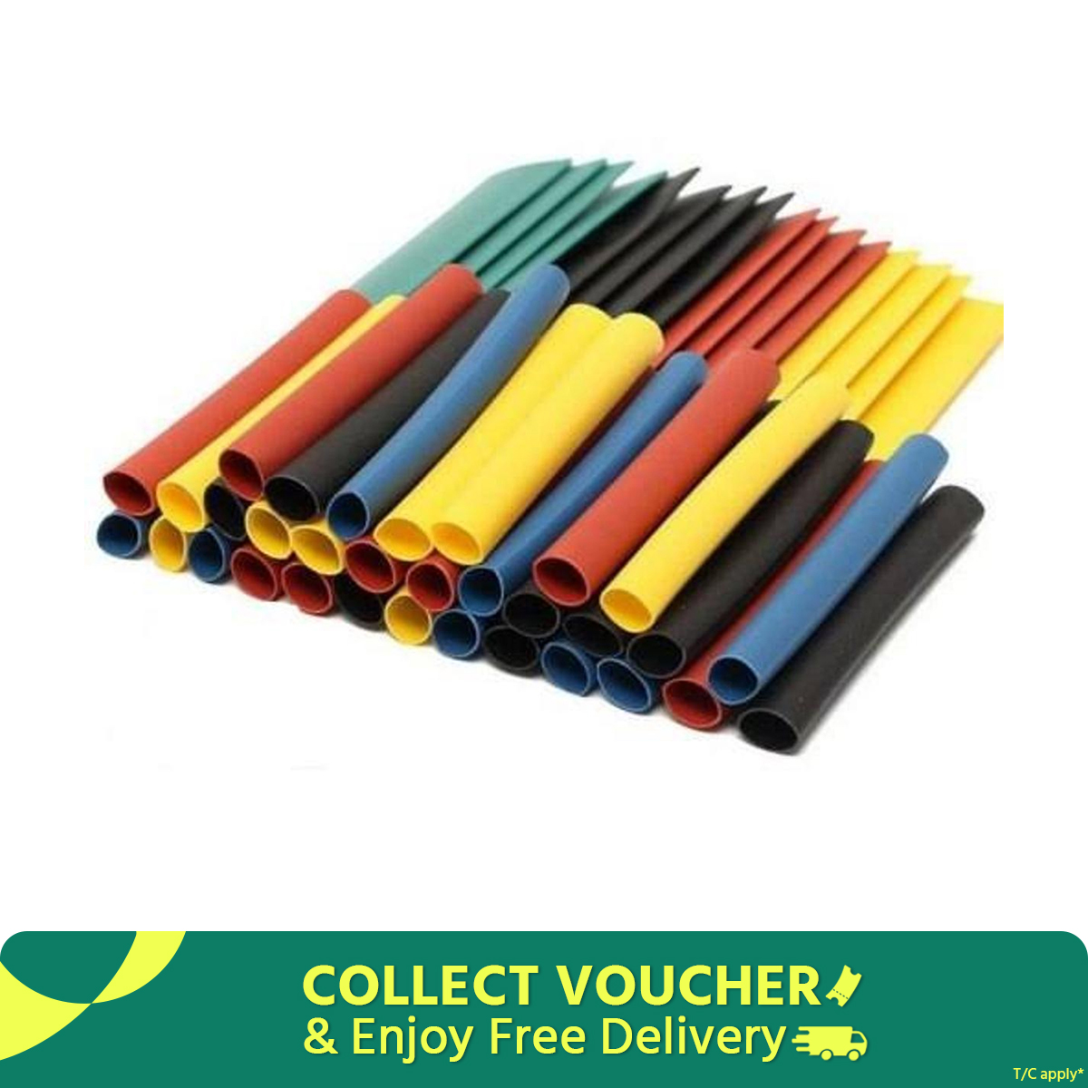Picture of Heat Shrink Tubing Wire Wrap Cable Sleeve Assortment 2:1 Electric Insulation Tube 40pcs