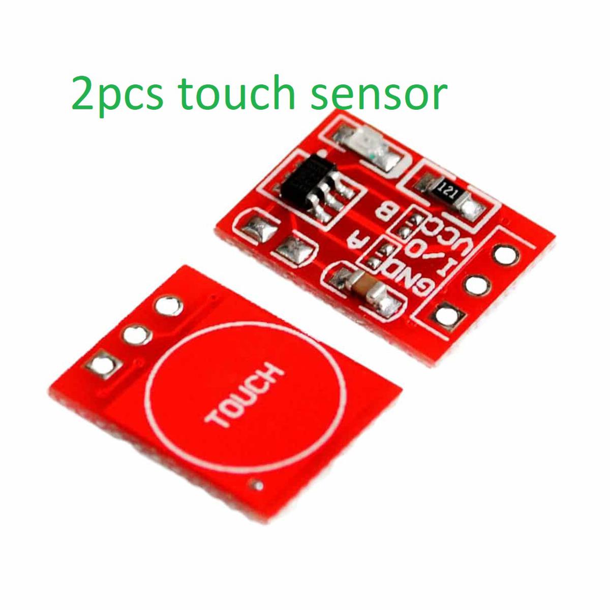 Picture of TTP223 Ultra Small Digital Touch Sensor, TTP223 Touch Key Switch Module Touch Button Capacitive Switches Self-Locking/No-Locking Capacitive Touch Switches-2pcs
